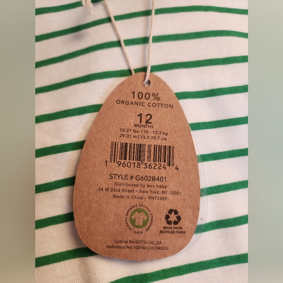 Size 12 months 100% organic cotton Christmas pajama set 12 months - Picture 7 of 8